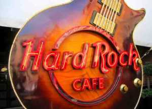 Hard Rock Cafe Inc., 10 decisions of operations management, productivity, food service, hospitality, gaming industries, signage