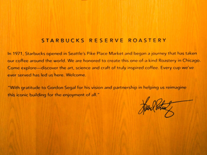 Starbucks vision statement, mission statement, coffeehouse business purpose, goals analysis case study, Chicago Reserve Roastery panel Starbucks vision statement, mission statement, coffeehouse business purpose, goals analysis case study, Chicago Reserve Roastery panel